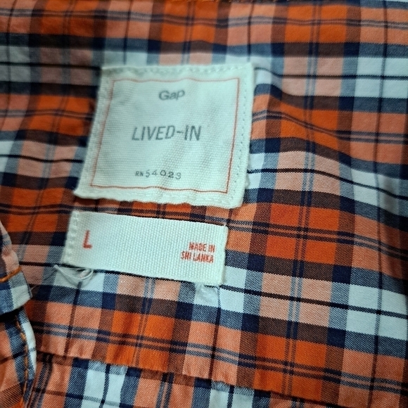 Gap Lived in Wash Button Down  Long Sleeve Size L - Picture 2 of 12